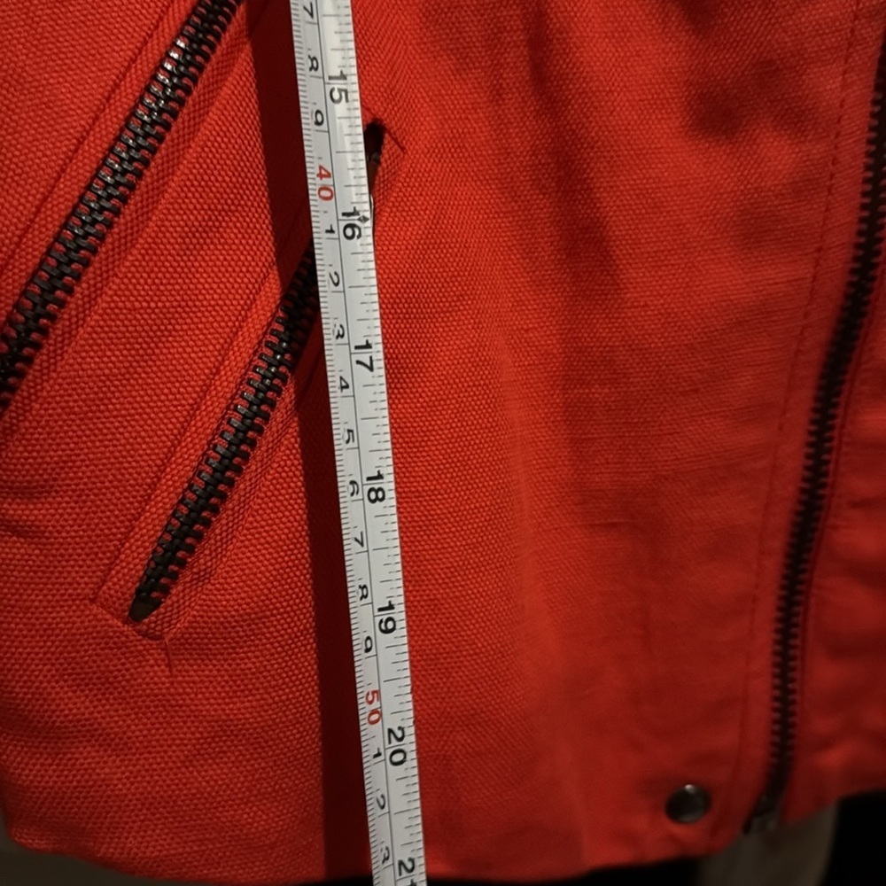 Zara Women's Red Studded Jacket - Picture 8 of 9